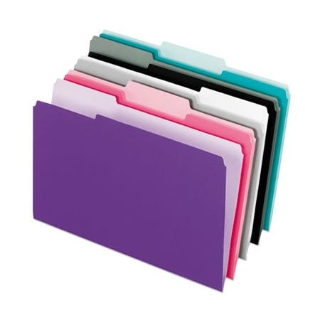 Tops Business Forms Pendaflex, INTERIOR FILE FOLDERS, 1/3-CUT TABS, LETTER SIZE, ASSORTMENT 1, 100PK 421013ASST2